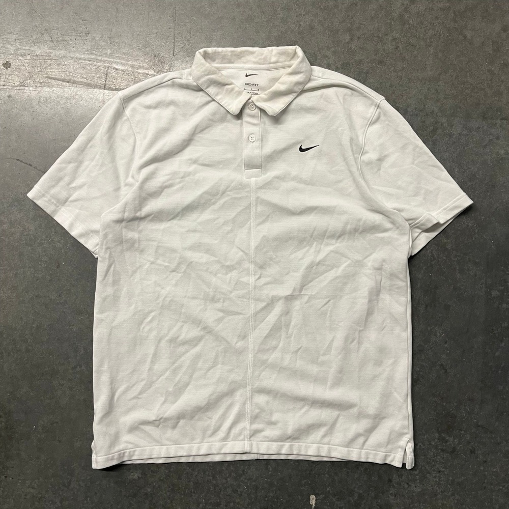 Nike Every Stitch Considered ESC White Polo Shirt Short Sleeve Mens XL 4552
